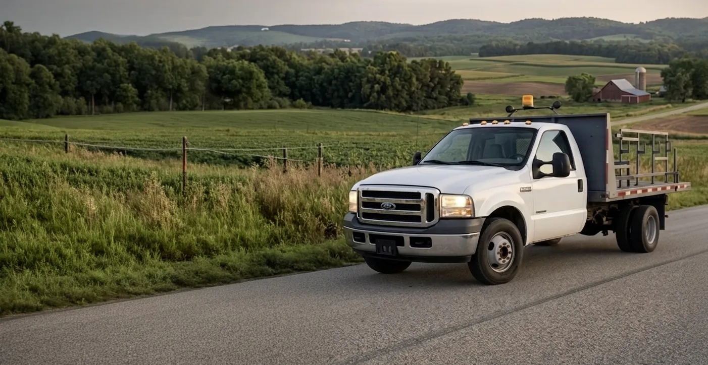2007 Ford F-350 XL diesel flatbed contractor truck